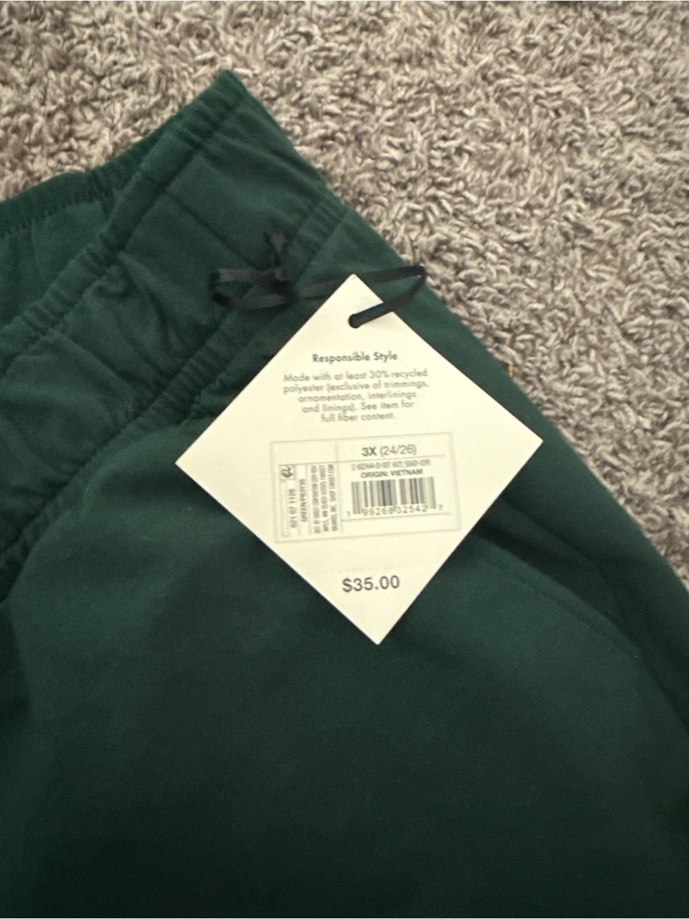 Ava & Viv Dark Green Cargo Joggers - Picture 3 of 5